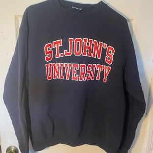 ST. JOHN’S UNIVERSITY CREWNECK. No tag, but fits like a men’s large.